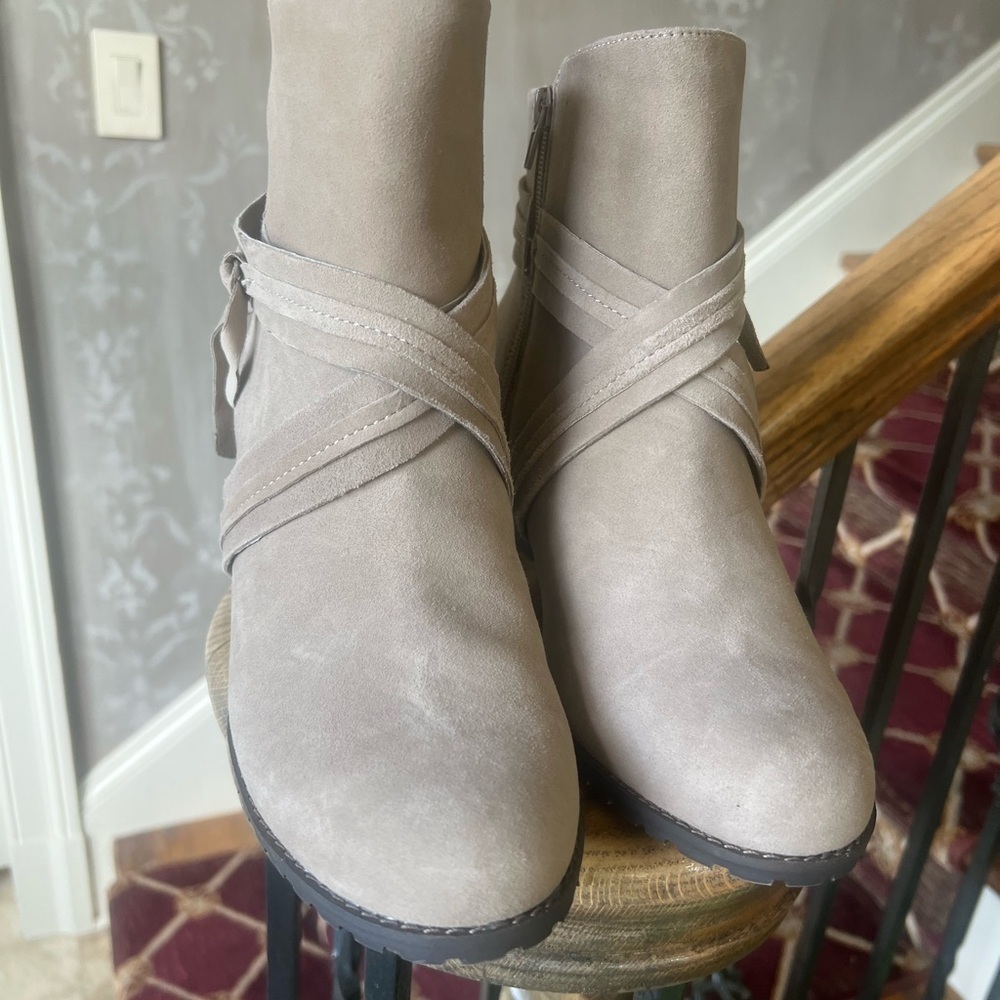 Rockport Lucinda beige leather ankle boots new without tags NWOT Lady, size 10 - Picture 7 of 10
